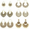 thumbnail image 1 of 6 pares de pendientes colgantes vintage, 1 of 7