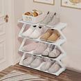 thumbnail image 7 of Shoe Rack Organizer Small White,4 Tier Stainless Steel Shoe Rack Organizer Easy To Install and Space Saving Shoe Organizer Freestanding Shoe Rack with Sturdy Frame Shoe Rack, 7 of 7
