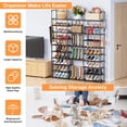 thumbnail image 2 of Behome 9-Tier Metal Shoe Rack, Tall Large Shoe Rack Storage Organizer with Hooks, Shoe Shelf for Entryway, Closet, Bedroom, Living Room, Black, 2 of 6