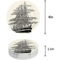 thumbnail image 1 of FMSHPON Nautical Ancient Aea Ship Set of 8 Round Coaster for Drinks, Absorbent Ceramic Stone Coasters Cup Mat with Cork Base for Home Kitchen Room Coffee Table Bar Decor, 1 of 6
