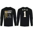 thumbnail image 1 of Men Dad #1 Vintage USA Flag Football Long Sleeve Shirt, 1 of 2