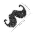 thumbnail image 2 of unbranded 2Ud Parche De Bigote Negro Para Decorar Ropa Sombreros Y Bolsos Reparación DIY, 2 of 6