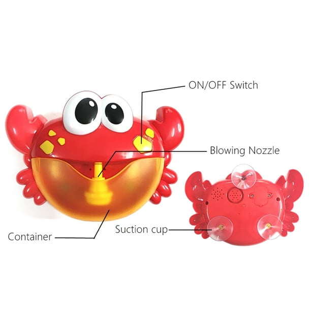 Jouets de bain pour bébé fabricant de bulles enfants bec automatisé jouet  de bain de crabe bulle mignonne faisant la Machine jouets d'eau de haute  qualité pour garçons filles 