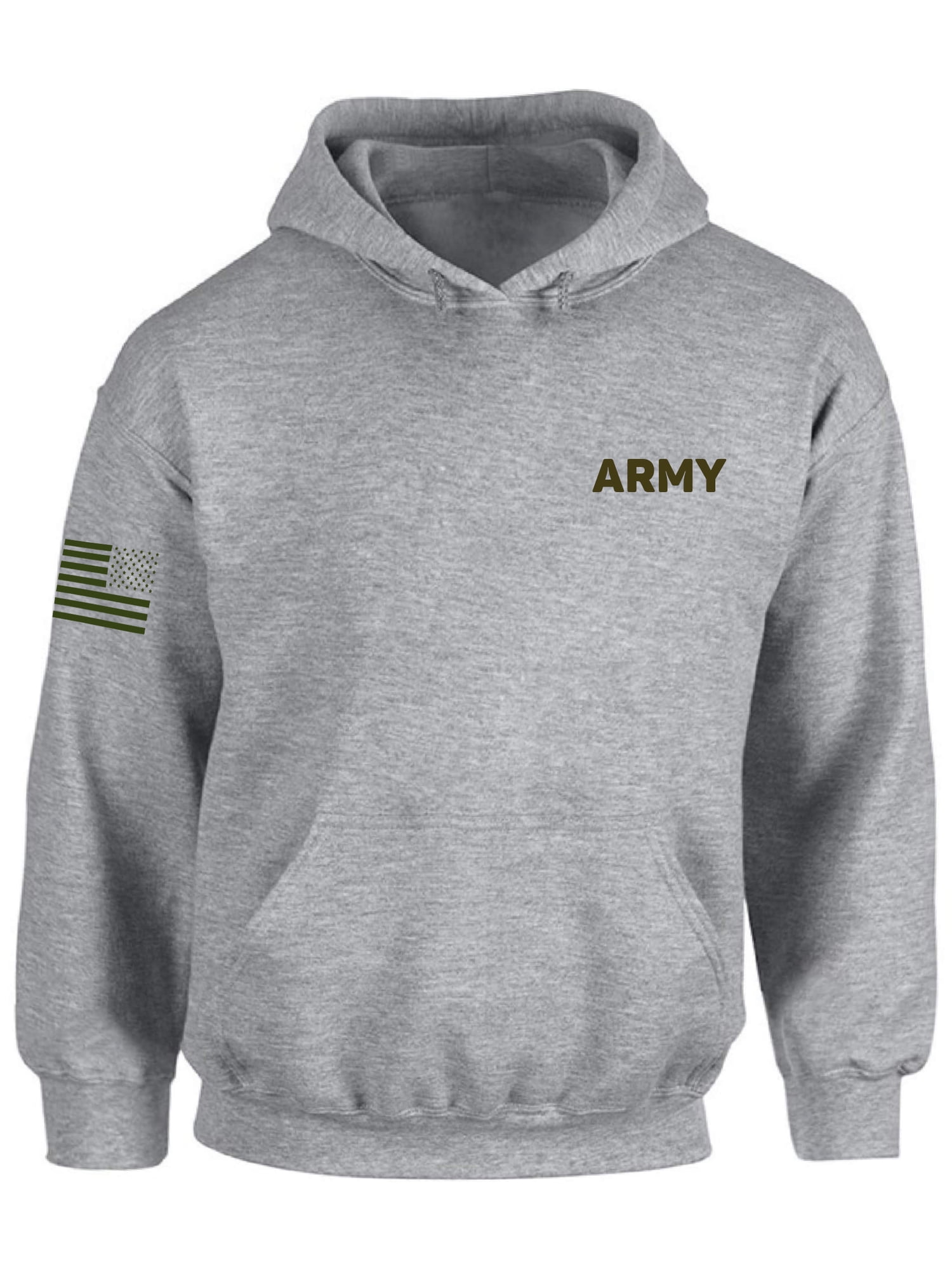 Awkward Styles Army Hooded Sweatshirt with Usa Flag on Sleeve Army ...
