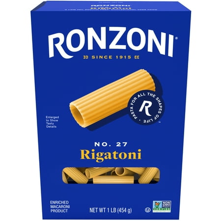 RONZONI, ENRICHED MACARONI PRODUCT, RIGATONI NO. 27