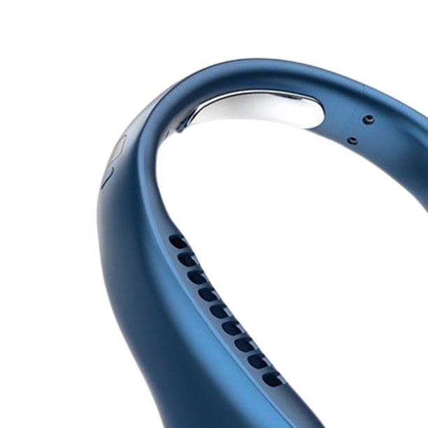 Ventilador de cuello colgante sin aspas Ventilador cómodo con banda para el cuello para el hogar al aire libre (Azul E) Libre de BPA