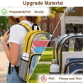 thumbnail image 5 of FKELYI Tractor Yellow Print Clear Backpack for Girls & Boys 17 Inch Kids Backpacks Transprent School Book Bag with Multi-Pockets Casual Daypack for Elementary, 5 of 7