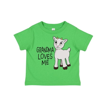 

Inktastic Grandma Loves Me- Cute Goat Gift Toddler Boy or Toddler Girl T-Shirt