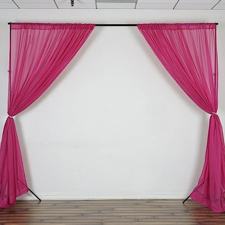 Balsacircle 10 Feet X 10 Feet Sheer Voile Backdrop Drapes Curtains
