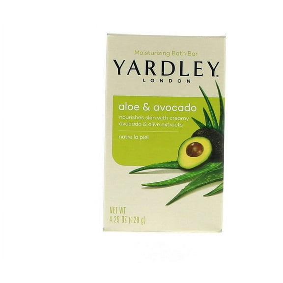 Yardley Aloe & Avocado Bath Bar, 4.25 oz 4 Pack