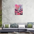 thumbnail image 5 of Graffiti Banksy Chess Decor Wall Art Chess Game Room Wall Art International Chess Pictures Canvas Painting Pop Art Framed Artwork for Game Room Living Room Bedroom 12''''x16'''', Pinkche1, 5 of 6