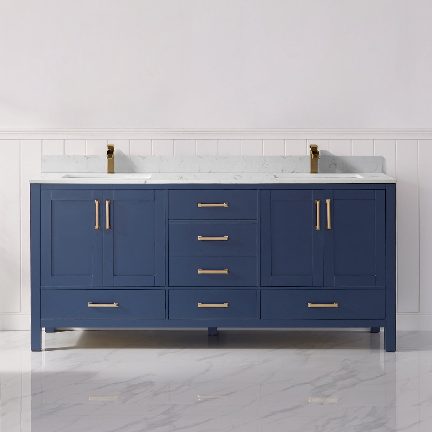 Miseno Mv785072-Nm Shannon 72" Free Standing Double Basin Vanity Set - White