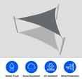 thumbnail image 3 of Covers & all Triangle Waterproof Sun Shade Sail with 4mm Cable at Edges, Shade Max+ 12 oz Polyester Resistant to Water & UV-Rays, Ideal for Indoor and Outdoor Use (24' x 24' x 24', Gray), 3 of 3