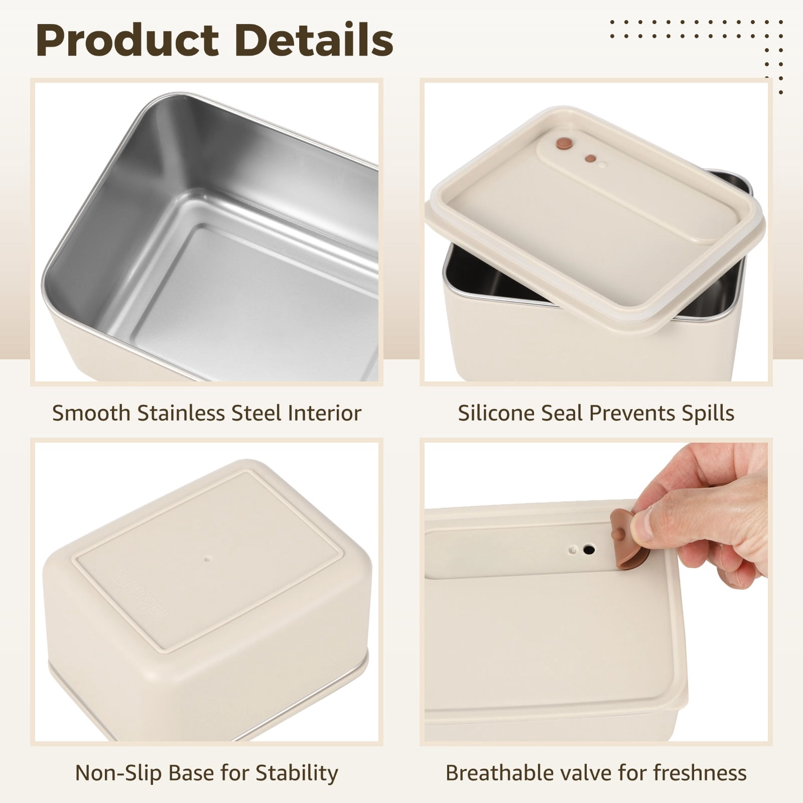 2 Pcs Stackable Metal Bento Boxes Set with Insulated Bag, Leakproof 304 Stainless Steel Bento Box for Youngsters, 23.7 fl oz Food Container for Office, Home, and Outdoor Picnic