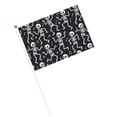 thumbnail image 3 of Handheld Flag Double-Sided Hand Waving Flag 8.2×5.5in Used For Team Activities Or Decoration In Decorative Places Dancing Skeleton Halloween Pattern Six Piece, 3 of 8