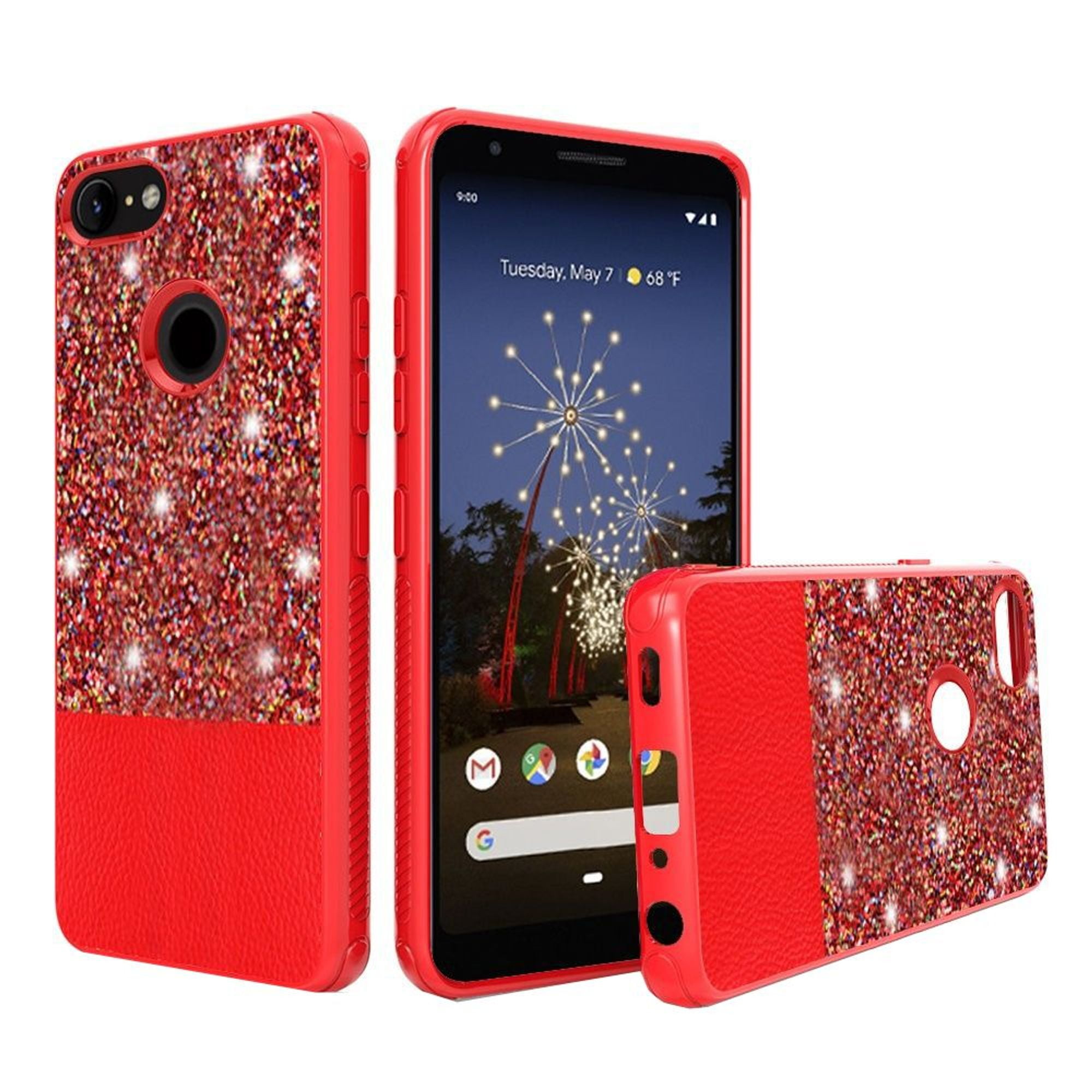 Google Pixel 3a Xl Case For Google Pixel 3A XL Case, by Insten PU Leather Glitter Hard Plastic