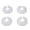 White, variant on Plastic Radiator Pipe Covers 4 Pack - 15mm Inner Diameter Floor Pipe Collars for Water, Gas, Heating Pipes - Easy Install Buckle Design - White