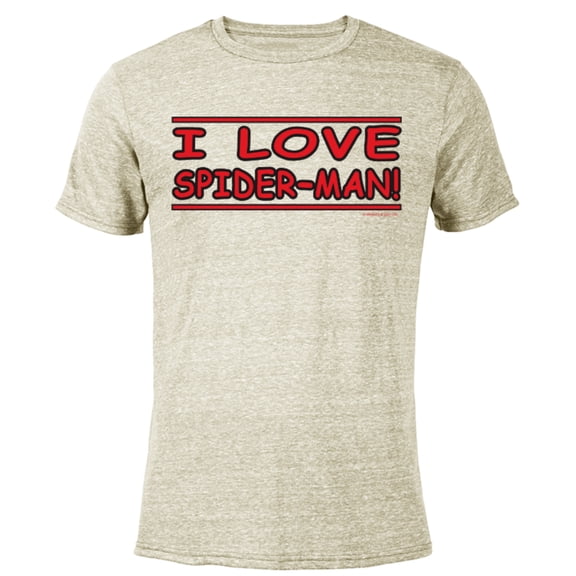 Marvel Spider-Man: No Way Home I Love Spider-Man - Short Sleeve Blended T-Shirt for Adults – Customized-Yellow