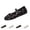 Black, variant on Mary Jane Shoes Women Square Toe Mesh Flower Slip on Double Strap Elegant Ballet Flats Comfortable Lightweight Arch Support Dance Flat Shoes Black 41(US-8.5)