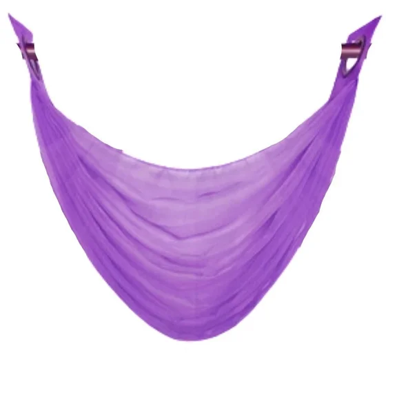 Gorgeous Home Linen Elegant Voile Sheer Waterfall Swag Valance with Bronze Grommets, 36" x 16", 1-Piece Purple