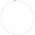 thumbnail image 2 of Platinum 1mm Adjustable Sparkle-Cut Cable Necklace 16-18 Inch Chain Chain Necklace for Women and Men, 2 of 2