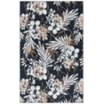 thumbnail image 2 of SAFAVIEH Malibu Keiran Leaves Polyester Area Rug, Black/Brown, 9' x 12', 2 of 12