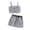 Blue, variant on Toddler Outfits for Girls Graphic Print Square Neck Sleeveless Top And A-Line Skirt 2 Piece Everyday Wear Girls' Clothing Sets 3 Years-4 Years