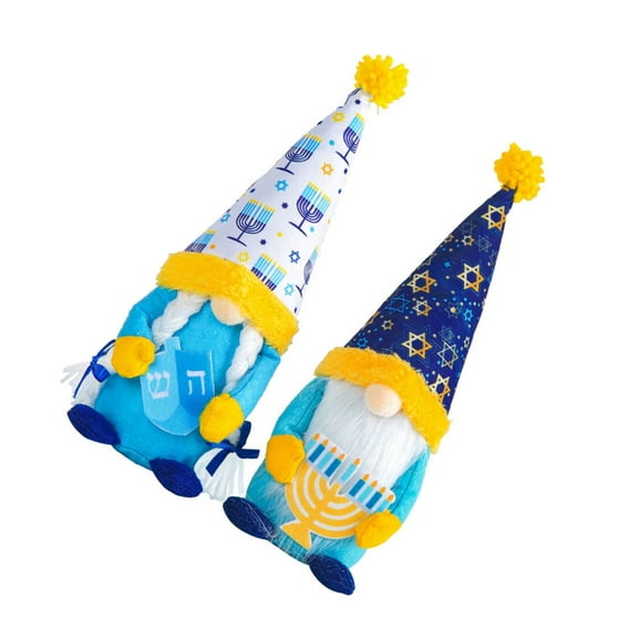 Hanukkah Gnomes Plush Chanukah Decoration Gnome Gift Handmade Scandinavian Stuffed Decor for Home Party