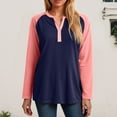 thumbnail image 4 of adviicd Long Sleeve Tops for Women 2025 Fall Henley Neck Shirts Fall Outfits Fashion Clothes (Pink, S), 4 of 7