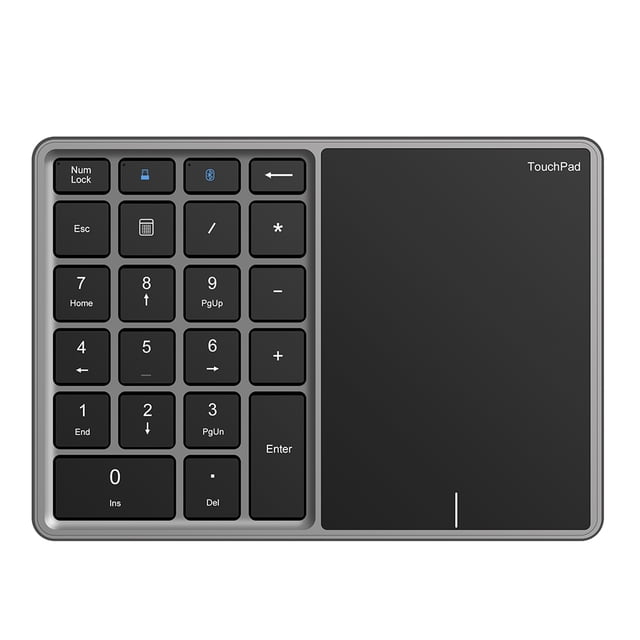 Teclado numérico inalámbrico 24G Compatible con Bluetooth conveniente para contabilidad de portátiles