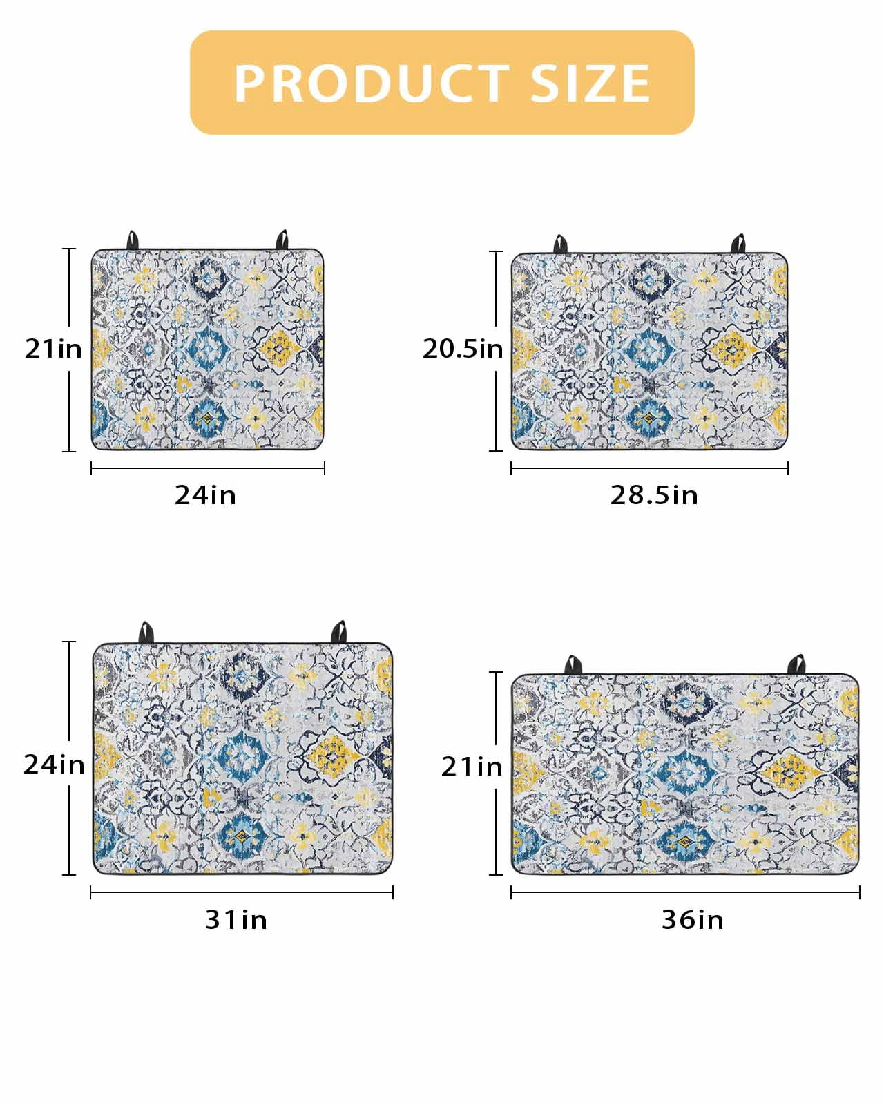 nqOlkjepod Large Induction Cooktop Protector Mat 36"x21", Vintage Ethnic Stove Top Covers for Electric Stove, Morocco Boho Farmhouse Abstract Texture Stove Burner Cover Mats, Glass Top Stove Cover