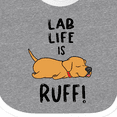 thumbnail image 4 of Inktastic Lab Life is Ruff Yellow Lab Boys or Girls Baby Bib, 4 of 4