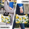 thumbnail image 5 of Scratch-Resistant Waterproof Leather Laptop Bag Wear-Resisting Material Dust-Proof Anti-Static Portable Design And Convenient To Carry Watercolor Lemon And Flowers (7) (1) 11×14.6in, 5 of 7