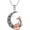 Fox, variant on Cat Necklace 925 Sterling Silver Moon Pendant Pet Necklace Cute Animal Jewelry Gifts for Cat Lovers Women Mom