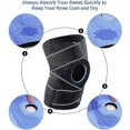 thumbnail image 4 of Neoprene Knee Brace, 2 Pieces Patellar and Ligament Knee Brace, Knee Support Knee Brace with Open Patella Stabilizer Ring for Sports, Running, 4 of 5