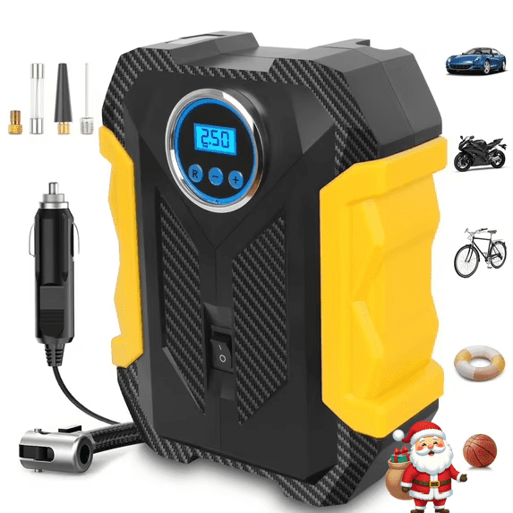 PHANCIR Inflador de 12V DC, Apagado Automático, Bomba de Aire de 150PSI para Auto, Compresor de Aire de Neumáticos Portátiles