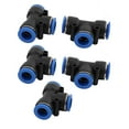 thumbnail image 1 of Conector rápido de aire neumático de 5 piezas, diámetro de 14 mm, tipo T, 3 vías, conector de manguera, 1 of 3