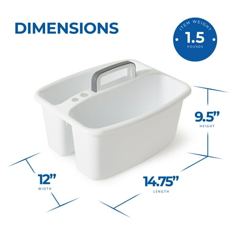 Gracious Living - Large Home Divided Storage Tote Caddy