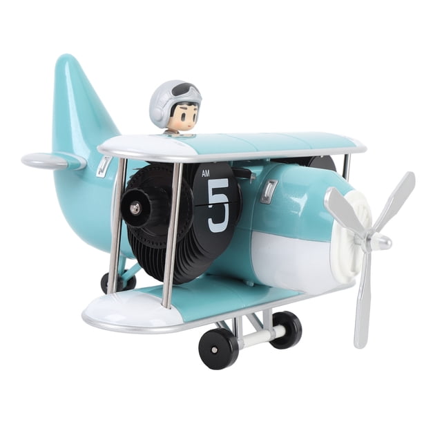 Retro Flip Clock, Airplane Flip Clock Digital Auto Flip Desk Clock 12 Hours, Mechanical Table Clock Large Number Battery Powered Internal Gear Operated Home Decor, Vintage Decor
