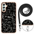 thumbnail image 5 of Slim Fit Case for Samsung Galaxy A25 5G, Luxury Pattern Adjustable Crossbody Lanyard Shoulder Neck Strap Clear Design Case for Women Girl Teen Silicone Soft for Samsung Galaxy A25 5G, Equation, 5 of 7