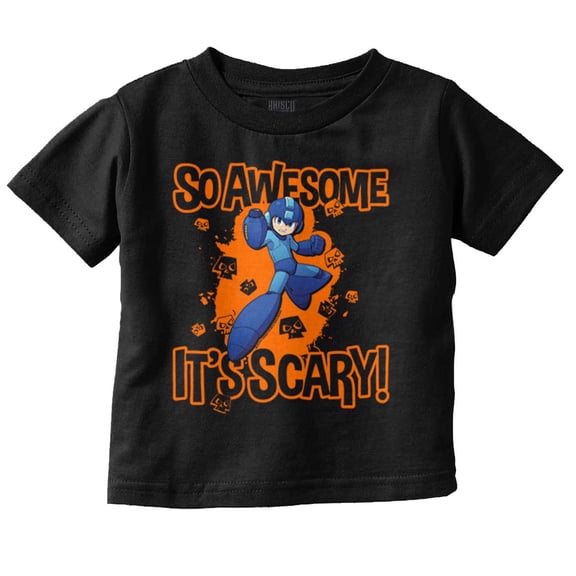 Mega Man Awesome Scary Halloween Toddler Boy Girl T Shirt Infant Toddler Brisco Brands 6M