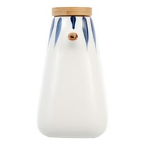 STRANDCHIC Hand Painted Ceramic Vinegar Jar White for Home and Restaurant