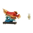 thumbnail image 1 of Estatua de pez,Estatua de pez arowana,decoración Feng Shui para estante o escritorio,Escultura de estatua,Estatuas y figuras de gestos con los dedos de la mano,Esculturas de manos de estante, 1 of 8