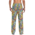 thumbnail image 2 of Monsters Doodle Men's Pajama Pants with Pocket Lounge Pants Pajama Sleep Pant Pj Comfortable, 2 of 7