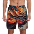 thumbnail image 2 of Picia Dynamic Fire Bird Art pattern Mens Swim Trunks with Compression Liner Stretch Beach Shorts Quick Dry with Zipper Pockets No-Chafing Board Shorts-3X-Large, 2 of 9