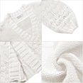 thumbnail image 4 of Girls Open Front Long Sleeve Cardigan Color Block Chunky Knit Oversized Kids Sweaters Coat, 4 of 5