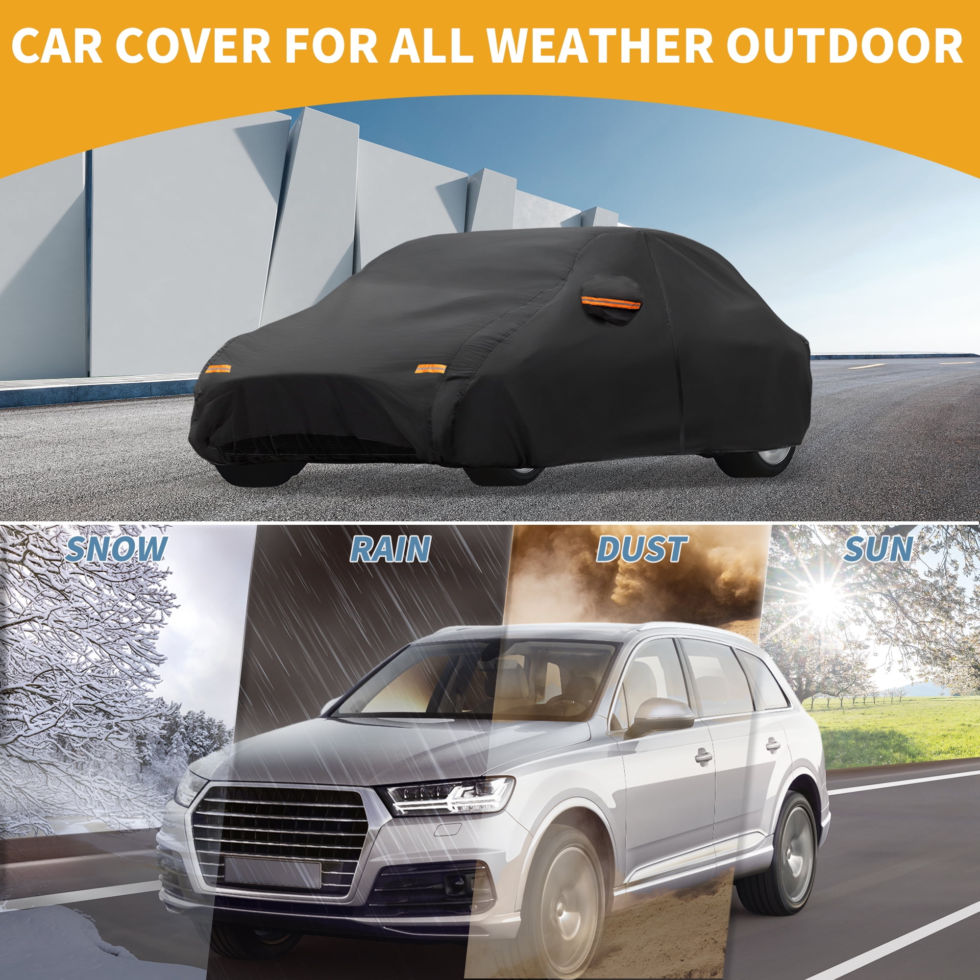 Unique Bargains Durable Waterproof Car Cover Black ["for Subaru BRZ"]