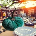 thumbnail image 2 of Elegant Pumpkin Sculpture Desktop Velvet for Autumn Thanksgiving Holiday Tabletop Display Dining Centerpiece Living Room Shelf, 2 of 6