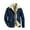 a-Dark Blue14139, variant on VNKIDY Men's Coat Autumn Winter Solid Color Denim Jacket With Plush Lining Long Sleeve Button Front Warm Style Stylish Coat For Casual Daily Streetwear Cold Weather Activities Leisure Outerwear
