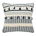 thumbnail image 2 of SAFAVIEH Enya Southwestern 16" x 16" Plush Pillow, Cream/Navy, 2 of 4